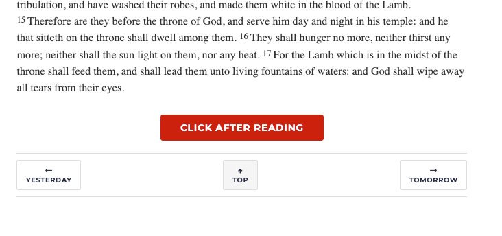 Red Click After Reading button